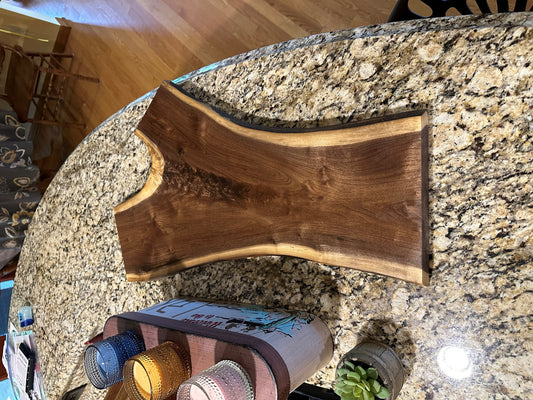Walnut slab, charcuterie, serving tray